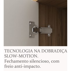 Armário para Banheiro 1 Porta Duna com tecla tomada e LED 80cm - Bosi - Nogal/Branco