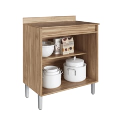Balcão 80 cm 2 portas Maldivas DCB Carvalho Oak e Briza