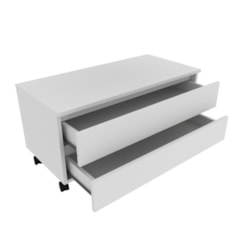 Balcão Gabinete para Banheiro com Rodízio e Gaveta BN3603 TCM Branco