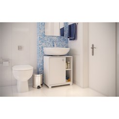 Balcão Versa Para Banheiro 1 Porta - BRV BBN 01-06 - Branco