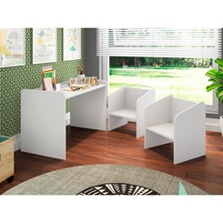 Conjunto Mesa e Cadeiras Montessoriano Meu Fofinho - Art In - Branco
