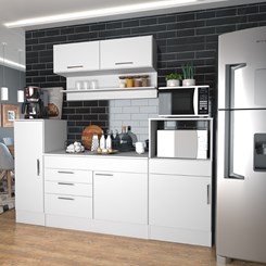 Cozinha Compacta Completa Marajó com 6 PT 2 GV - Nova Mobile - Branco