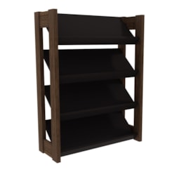 Sapateira Baixa AZ1025 TCM Preto e Nogal